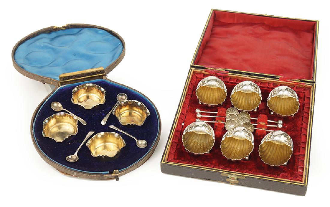 A Set Of Six English Silverplate Salt Cellars. (1 of 1)