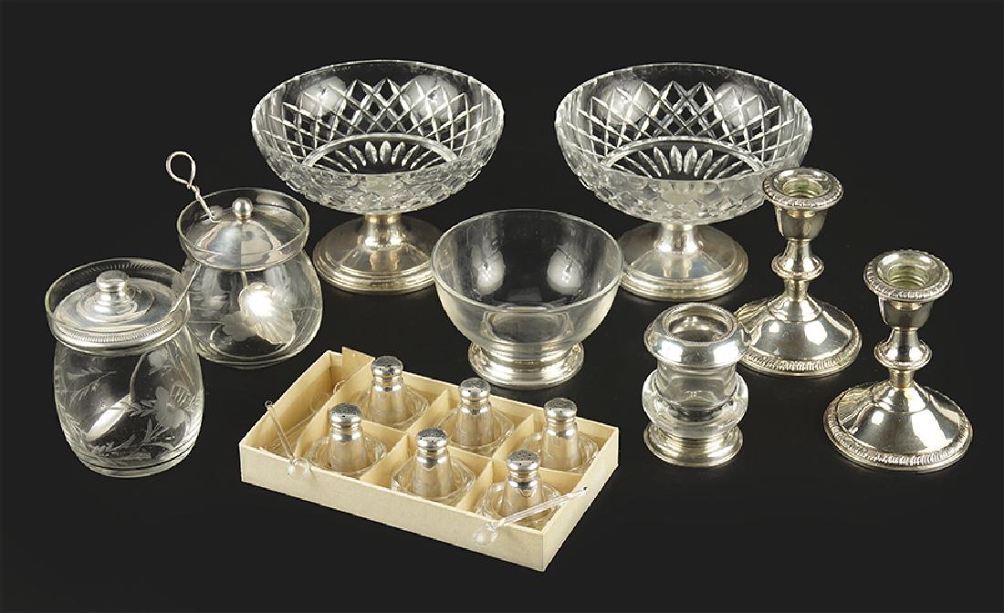 A Near Pair Of Cut Glass And Weighted Sterling Silver (1 of 1)