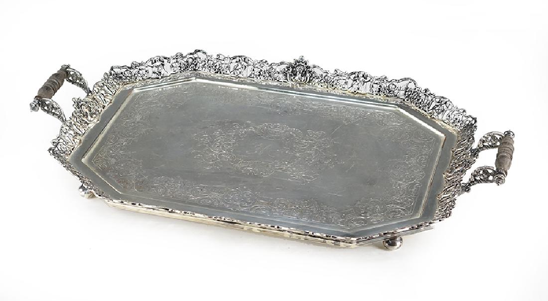 An English Silverplate Tray. (1 of 1)