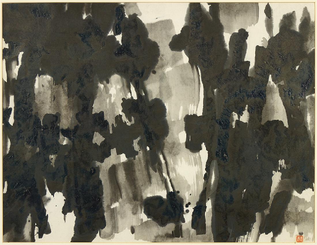 Shunran Kagawa (Japanese, B. 1912) Woods in Winter. (1 of 9)