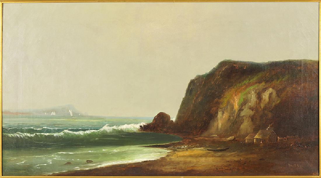 Artist Unknown (British, 19th Century) Rocky Coast with (1 of 2)