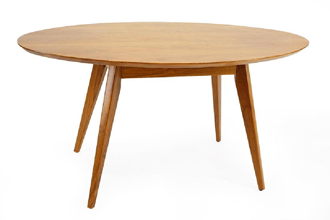 A Knoll Elliptical Table.: A Knoll Elliptical Table. Oval top table raised on four splayed legs 29" x 56.5" x 33.5"