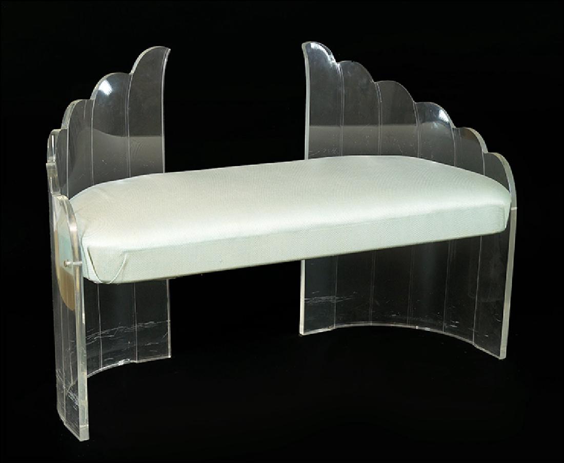 A Hollis Jones Lucite Wing Bench. (1 of 2)