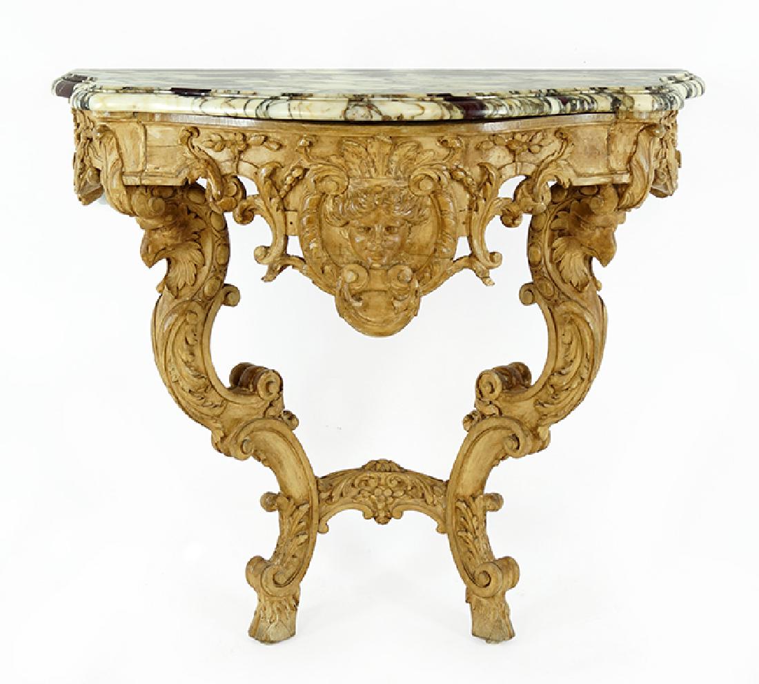 A Marble Top Console Table. (1 of 5)