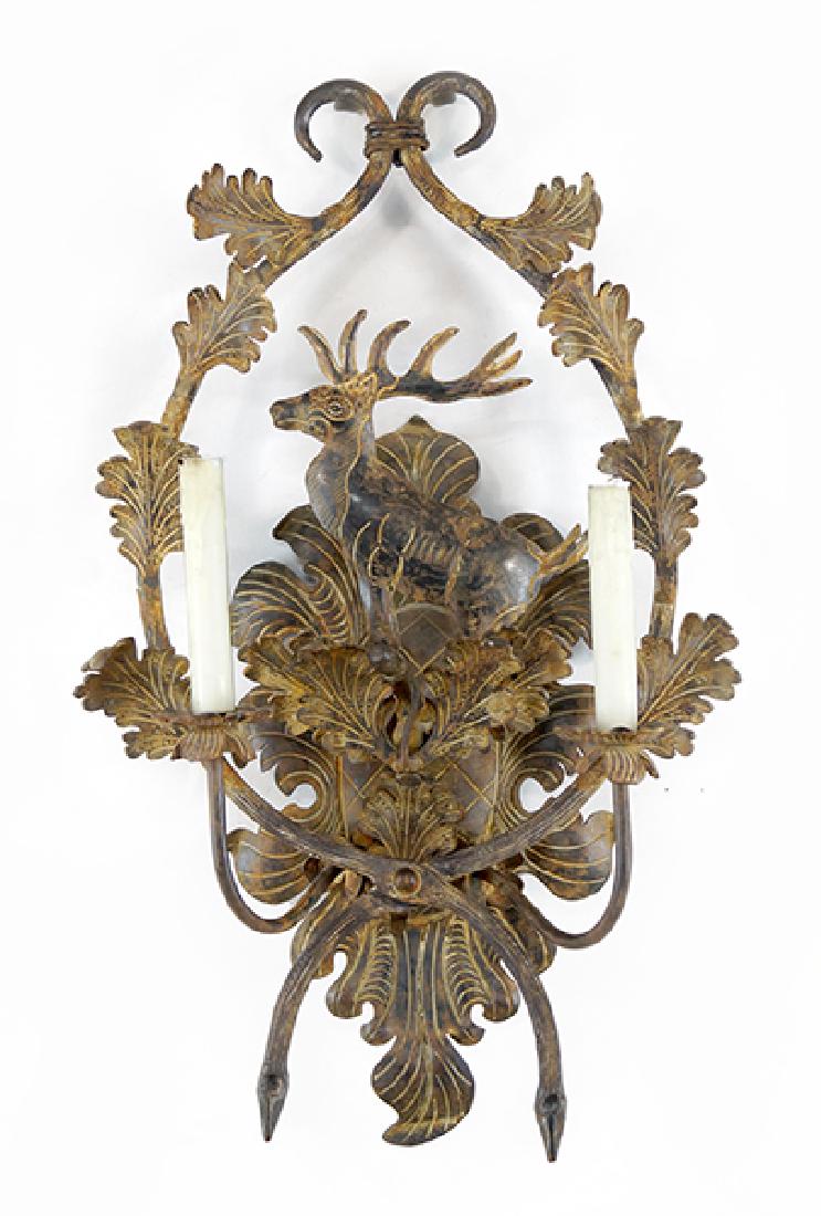 A Patinated Metal Sconce. (1 of 1)