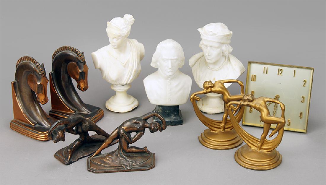 Three Marble Composite Busts. (1 of 1)