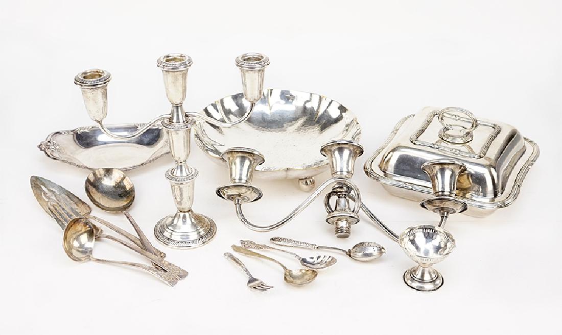 A Collection Of Silver And Silverplate. (1 of 1)