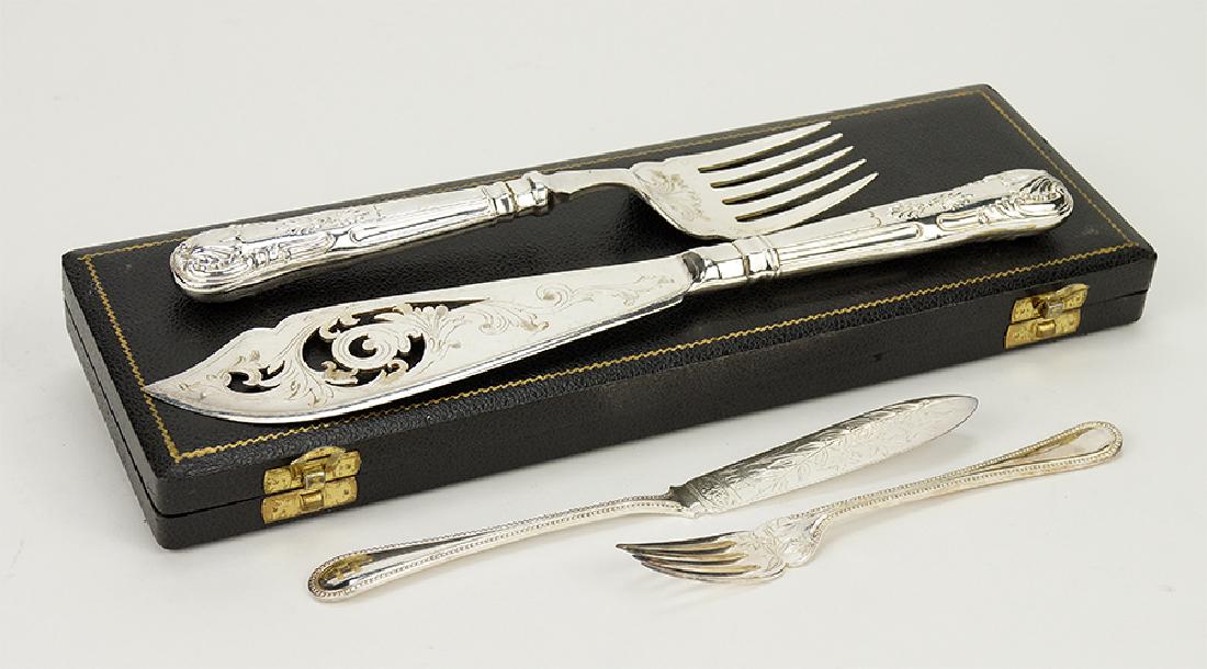 An Assembled English Silverplate Fish Service. (1 of 1)