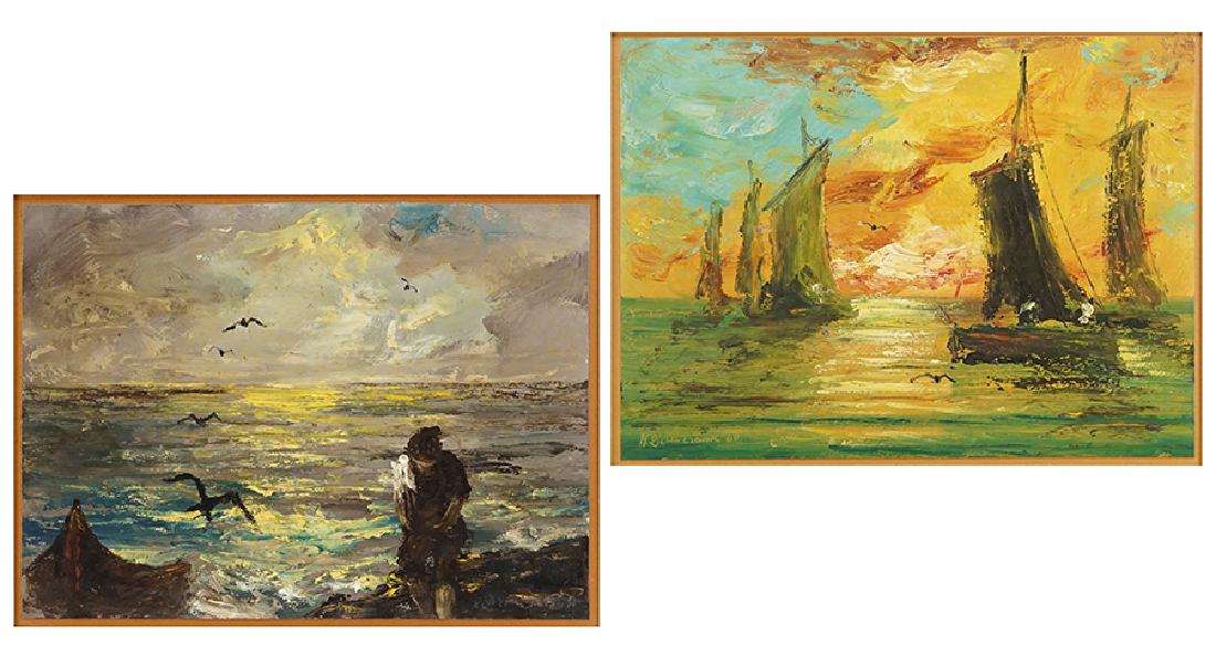 Artist Unknown (20th Century) Two Seascapes. (1 of 2)