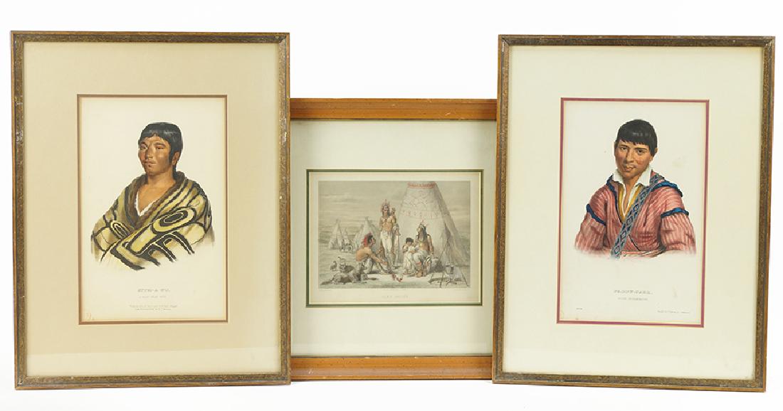 Three Hand Colored Engravings. (1 of 2)