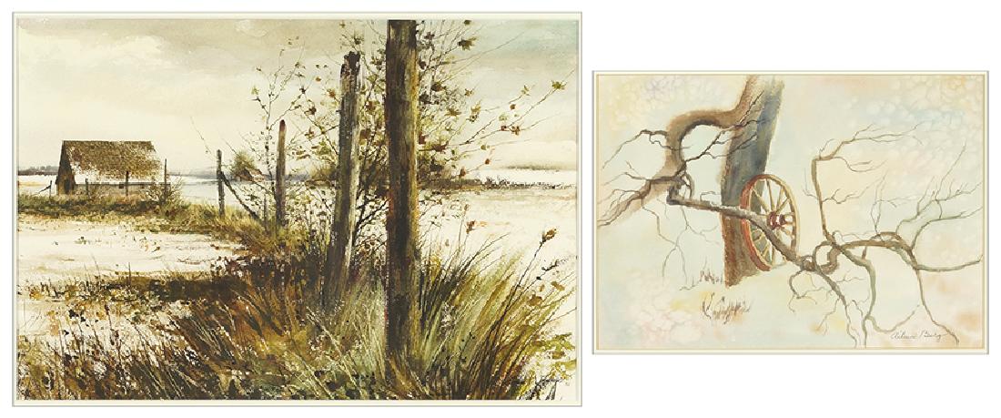 Emmitt Thames (American, B. 1933) Fence Line in Winter. (1 of 1)