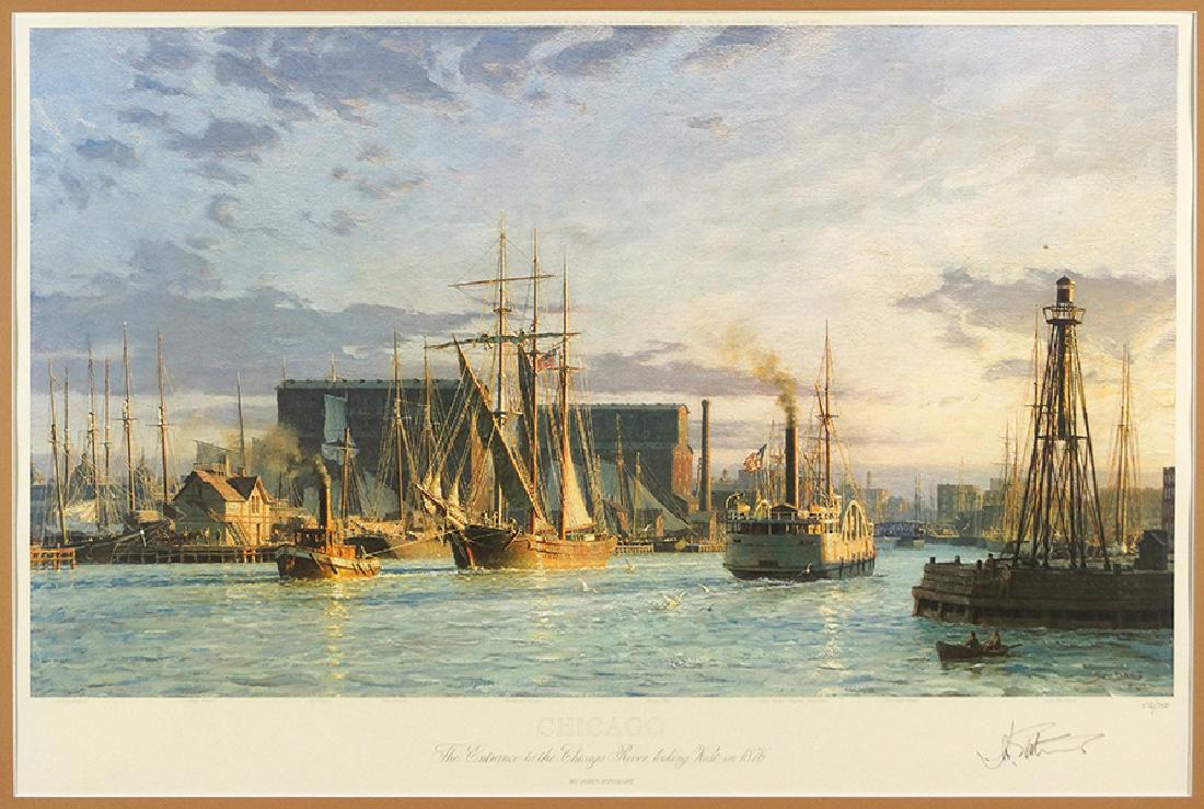 John Stobart (American, B. 1929) Chicago. (1 of 1)