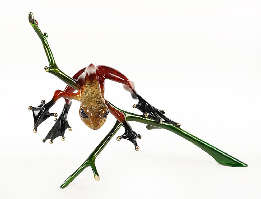 Tim Cotterill (British, 1950) A Leaping Frog on Branch. (1 of 3)