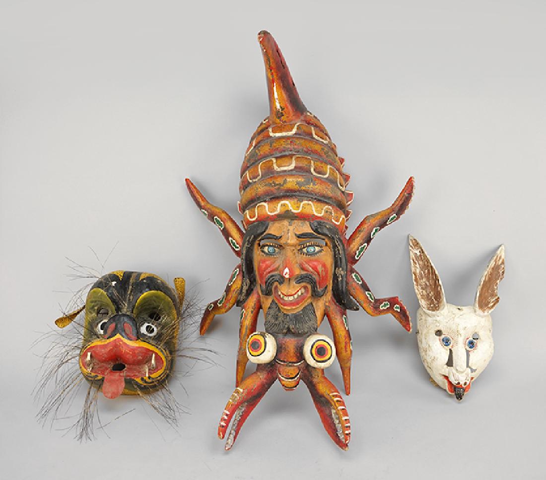 Three Mexican Masks. (1 of 1)