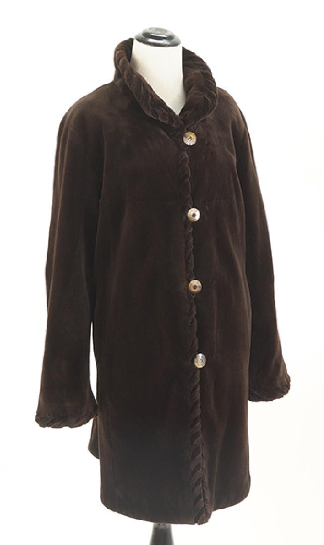 A Reversible Sheared Mink 3/4 Length Coat. (1 of 2)