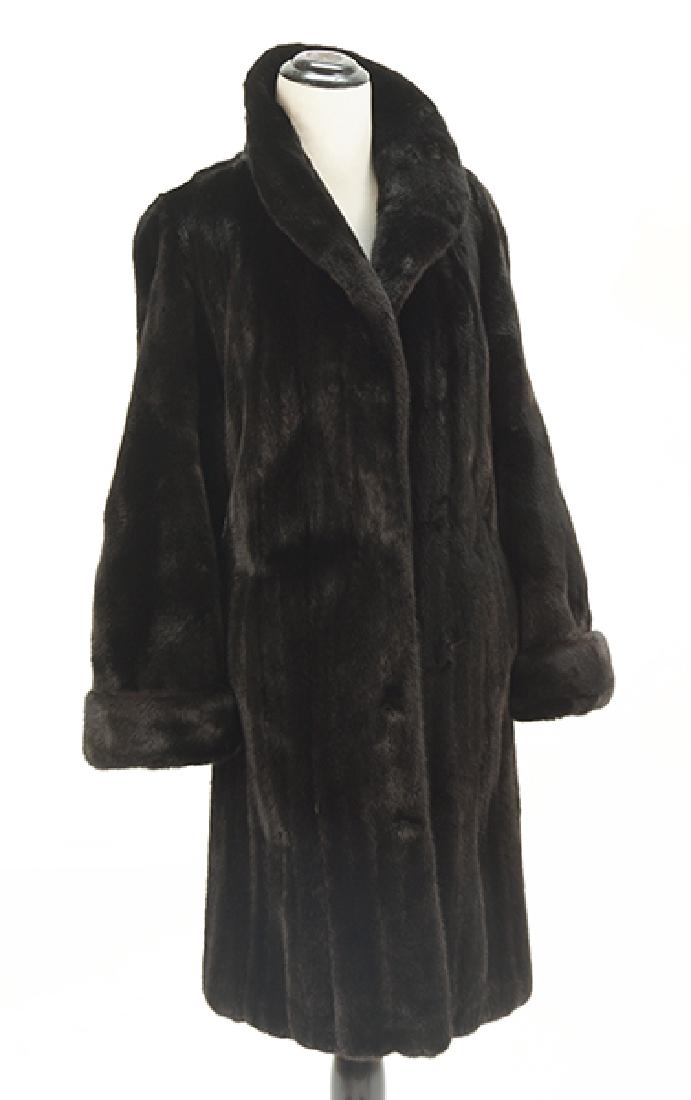 A Black Mink Swing Coat. (1 of 1)
