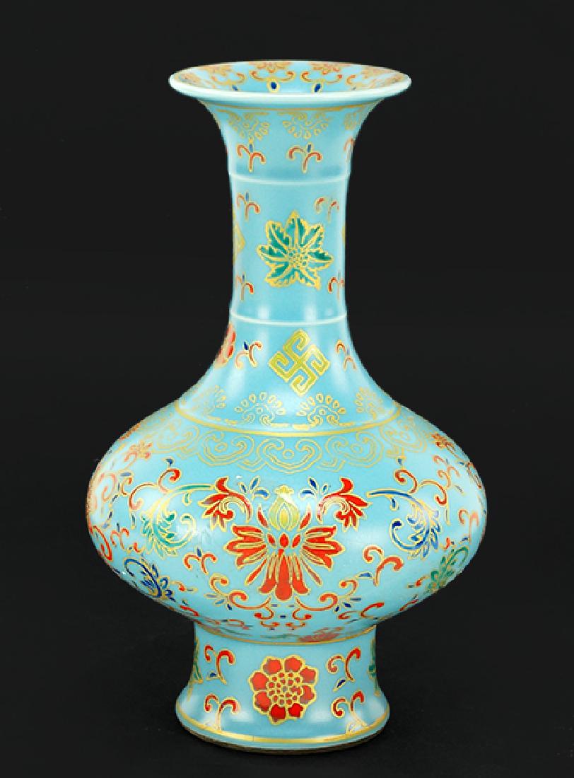 A Chinese Enameled Bottle Vase. (1 of 1)