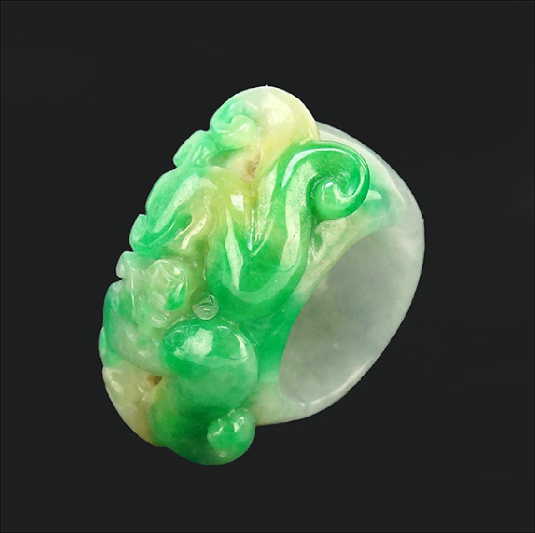 A Chinese Carved Jade Archer's Ring. (1 of 1)