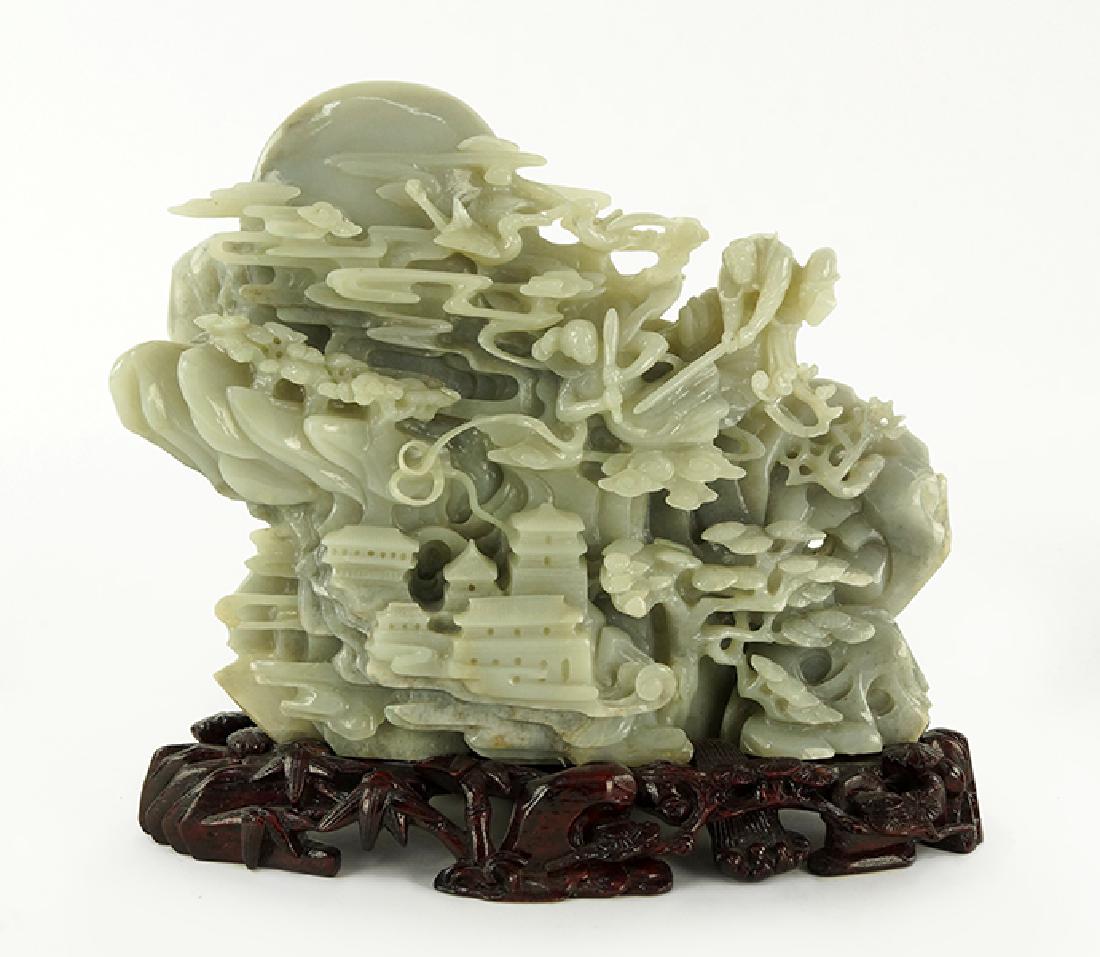 A Chinese Carved Jade Sculpture. (1 of 1)