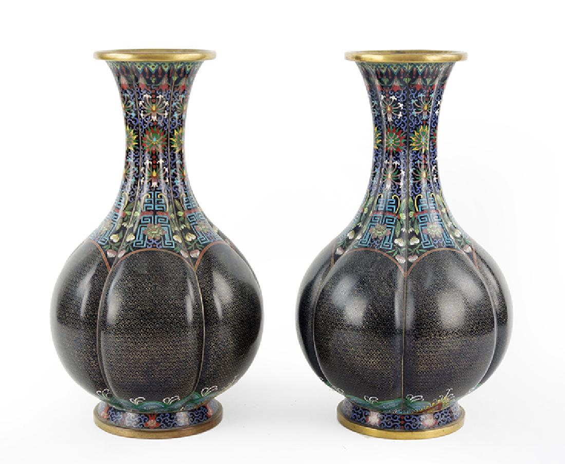 A Pair of Cloisonne Vases. (1 of 5)