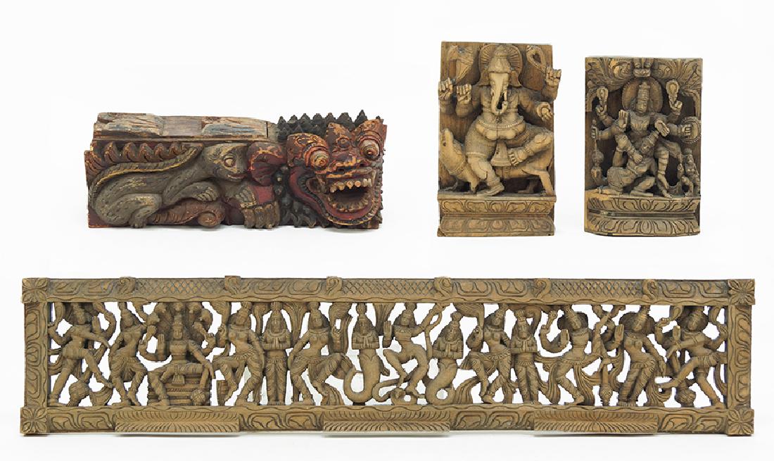 Two Carved Wood Panels. (1 of 1)