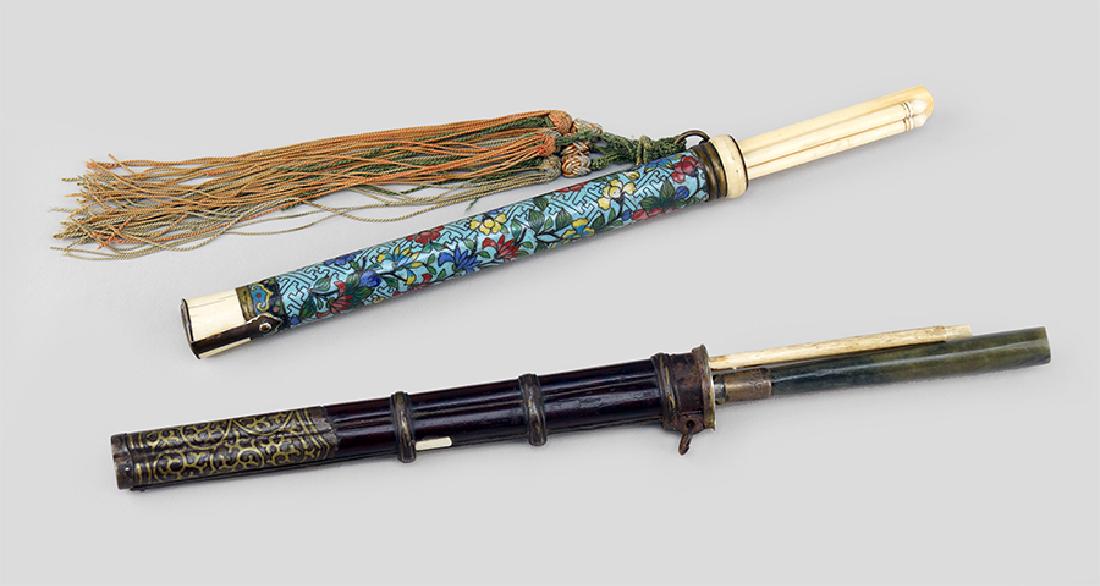 Two Sino-Tibetan Chopstick and Knife Travel Sets. (1 of 13)