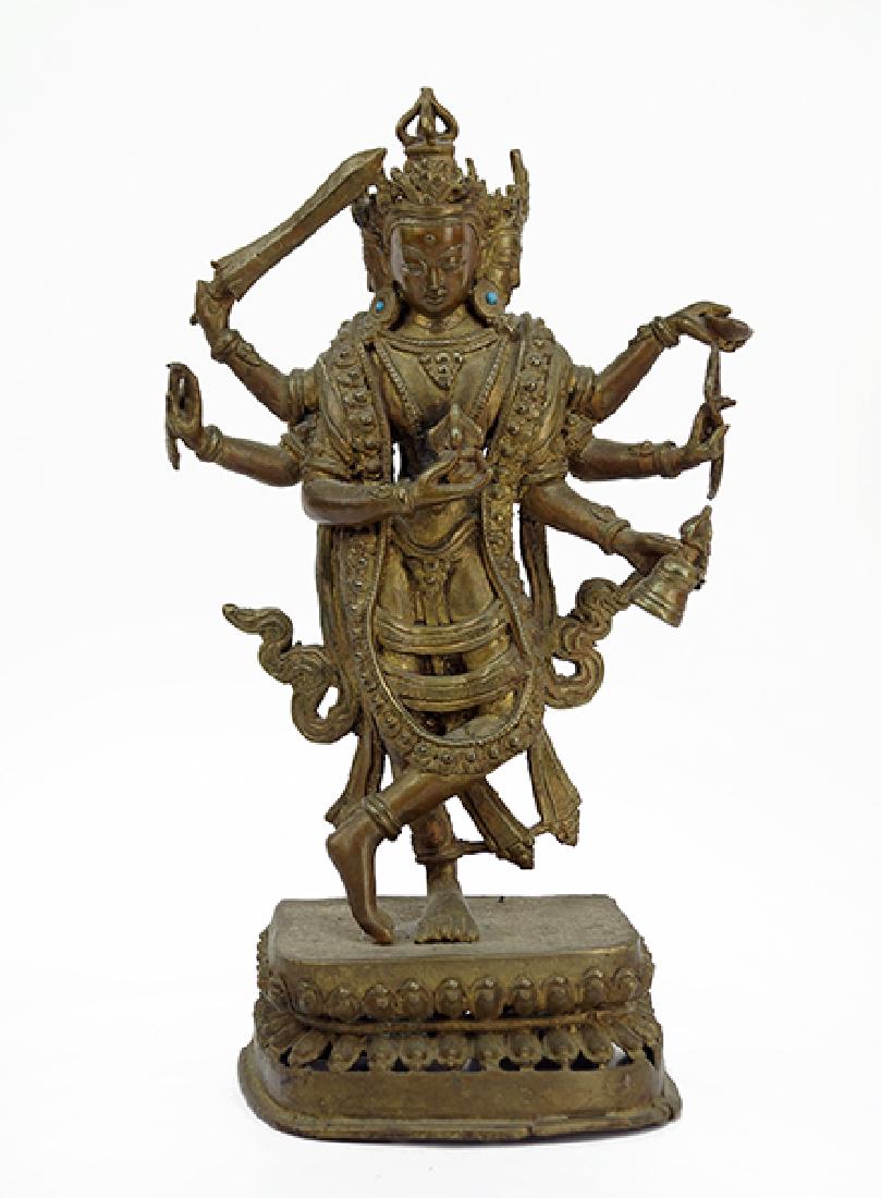 A Gilt Bronze Figure of Vasudhara. (1 of 13)