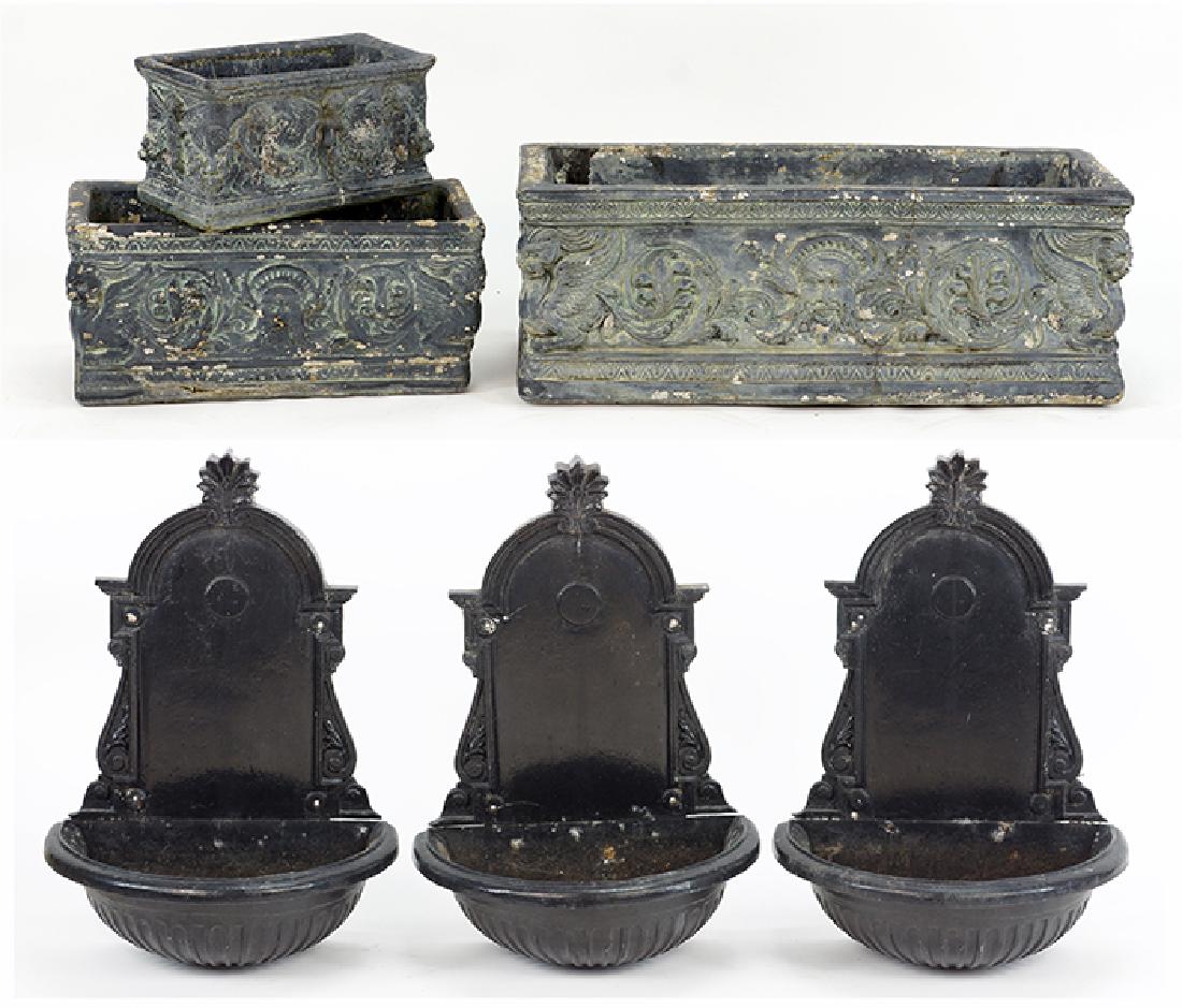 A Set of Three Painted Metal Lavabo. (1 of 1)