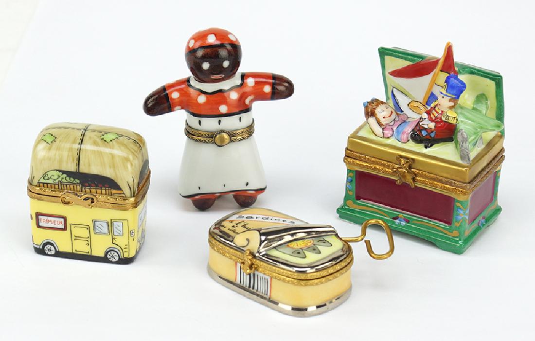 Four Limoges Porcelain Boxes. (1 of 1)