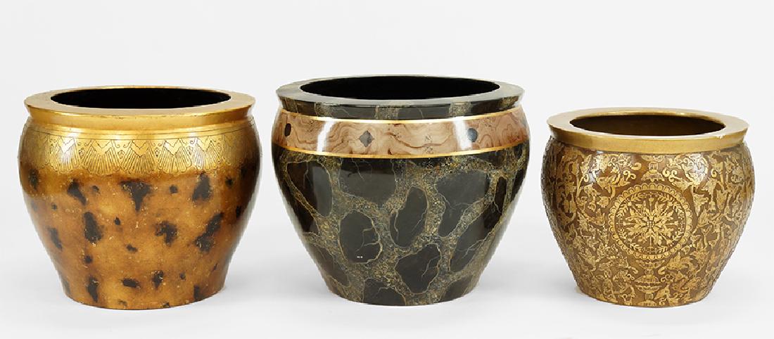 Three Ceramic Fish Bowls. (1 of 1)