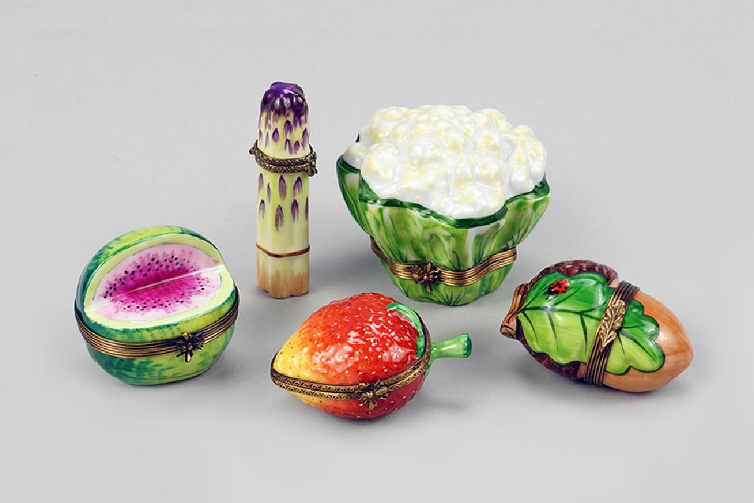 Five Limoges Porcelain Boxes. (1 of 1)