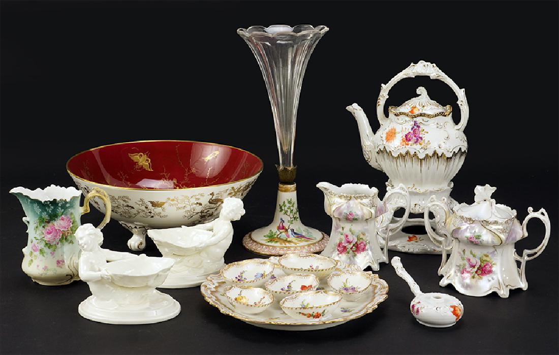 A Pair of Royal Worcester Porcelain Master Salt Dishes. (1 of 3)