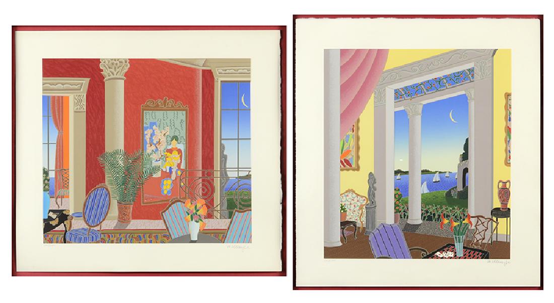 Thomas McKnight (American, B. 1941) Interiors. (1 of 2)