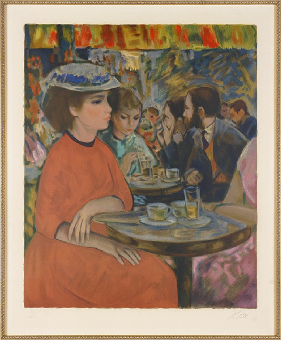 Francois Gall (French, 1912-1987) Cafe Scene. (1 of 1)