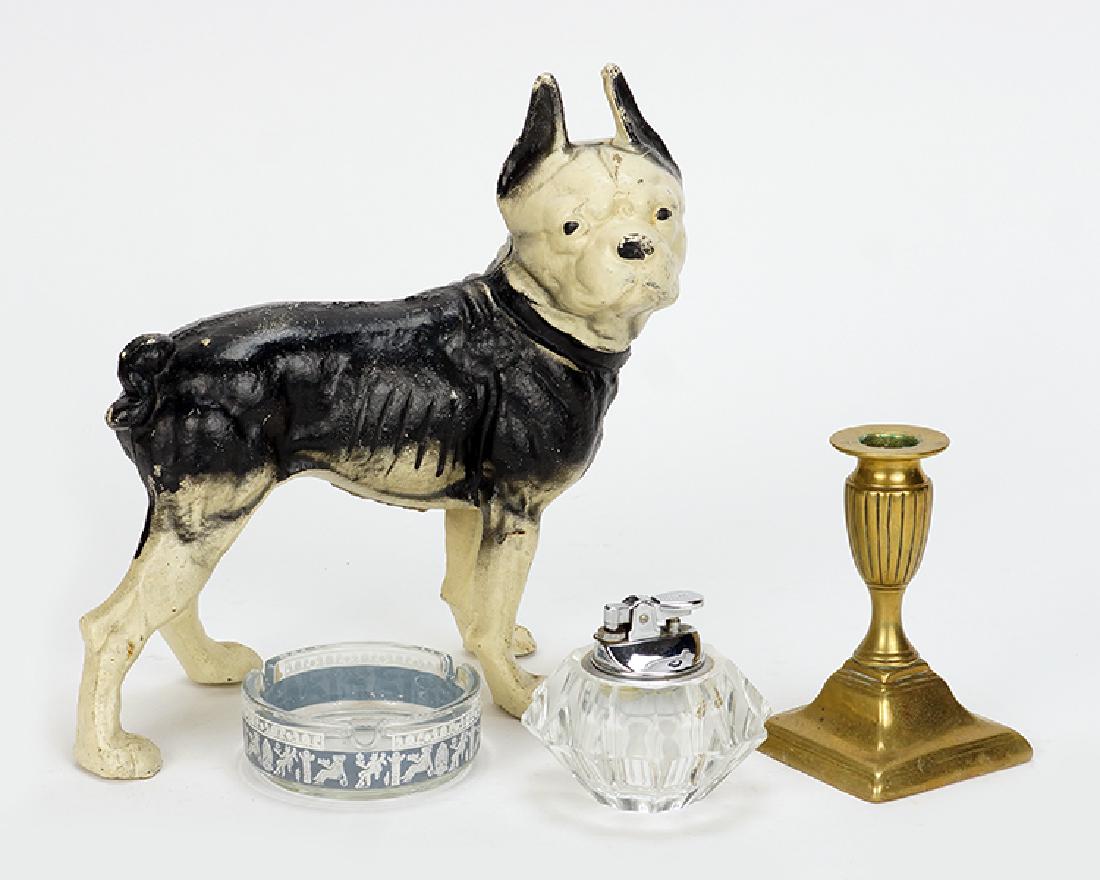 A Painted Cast Iron Boxer Door Stop. (1 of 1)