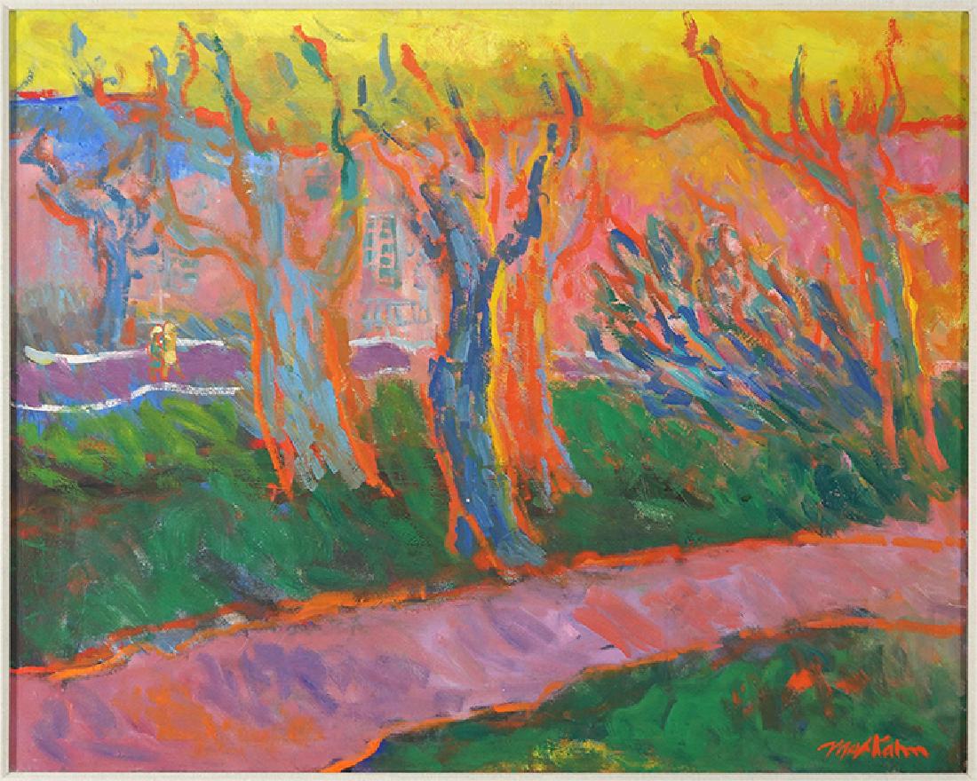 Max Kahn (American, 1903-2005) Landscape.: Max Kahn (American, 1903-2005) Landscape. Oil on canvas, signed lower right 32" x 40" Frame: 39.75" x 47.75"