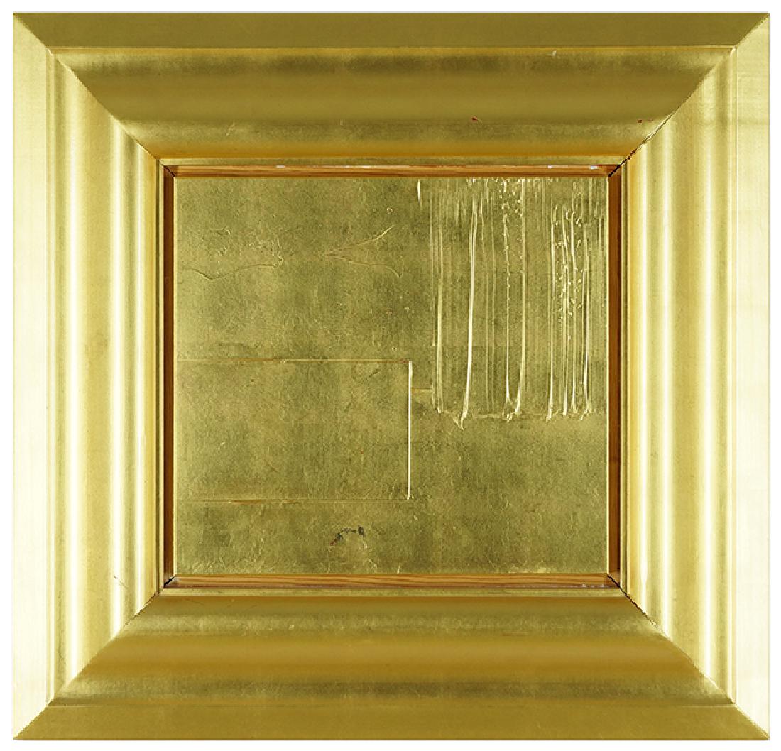 Christian Eckart (American, B. 1959) Detail Painting: Christian Eckart (American, B. 1959) Detail Painting #522. Gold leaf and gesso on wood, signed en verso, titled, and dated 1987. Provenance: McClain Gallery, Houston, TX Overall: 25.75" x 27.75"