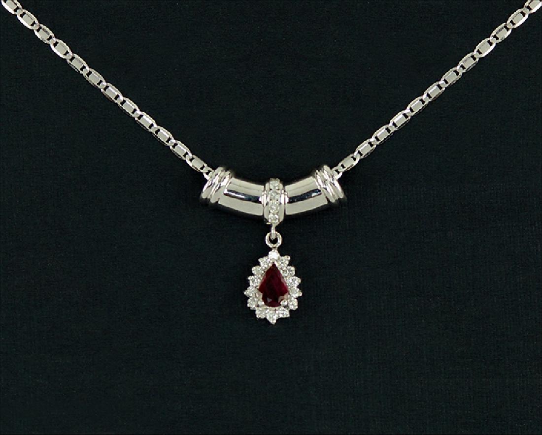 A Ruby and Diamond Necklace. (1 of 1)