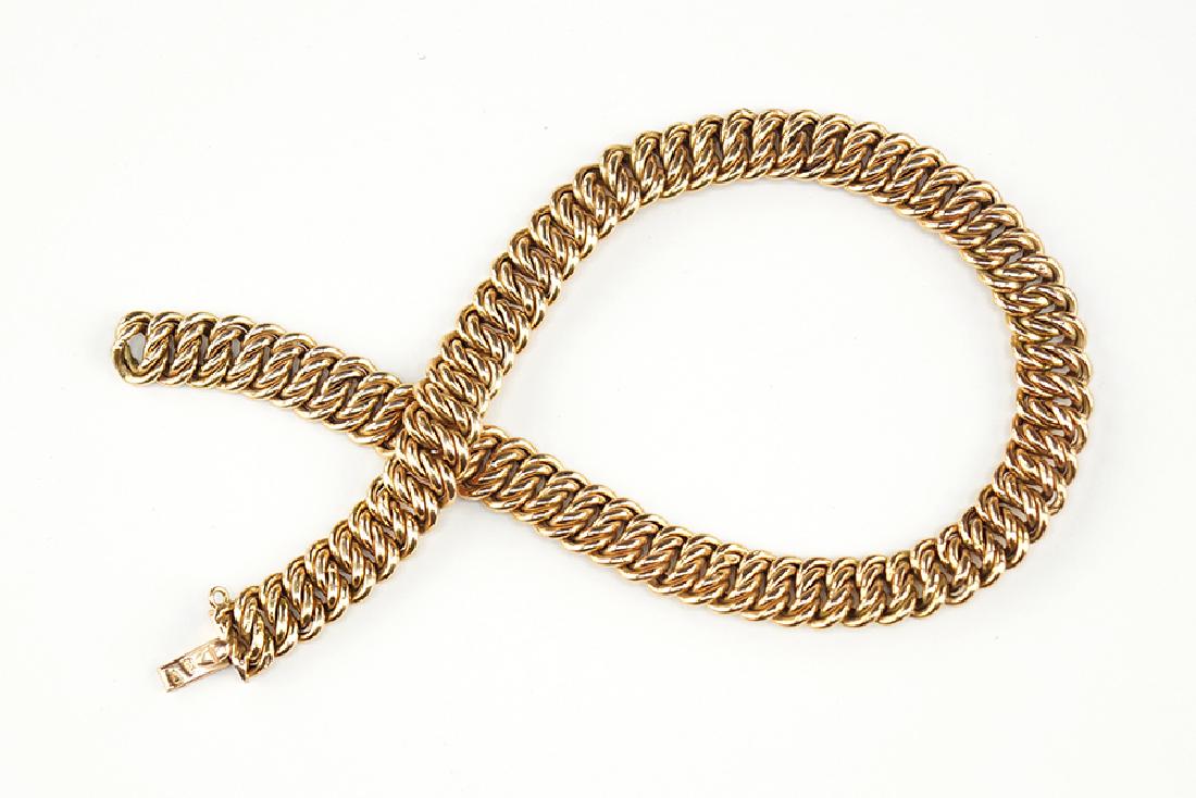 A 14 Karat Yellow Gold Bracelet. (1 of 1)