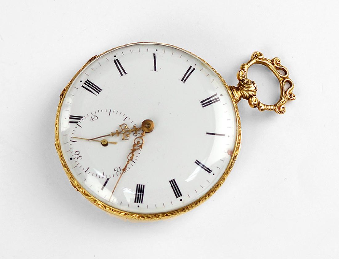 An 18 Karat Yellow Gold Pocket Watch. (1 of 2)