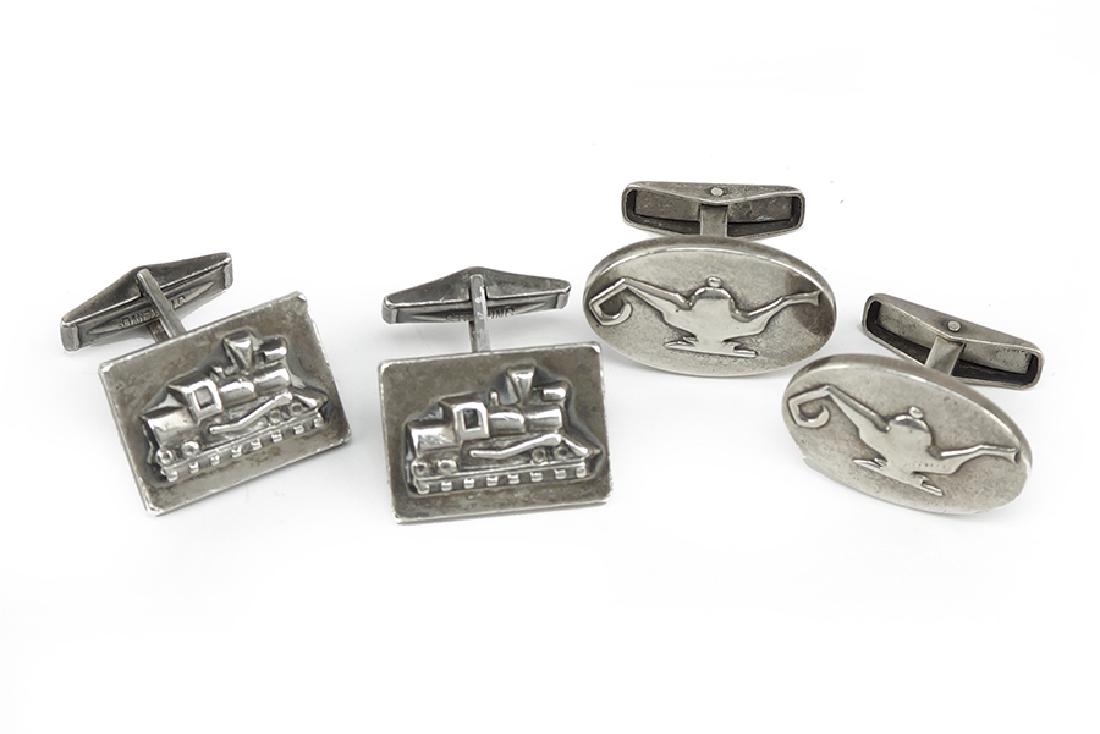 Two Pairs of Sterling Silver Cufflinks. (1 of 1)
