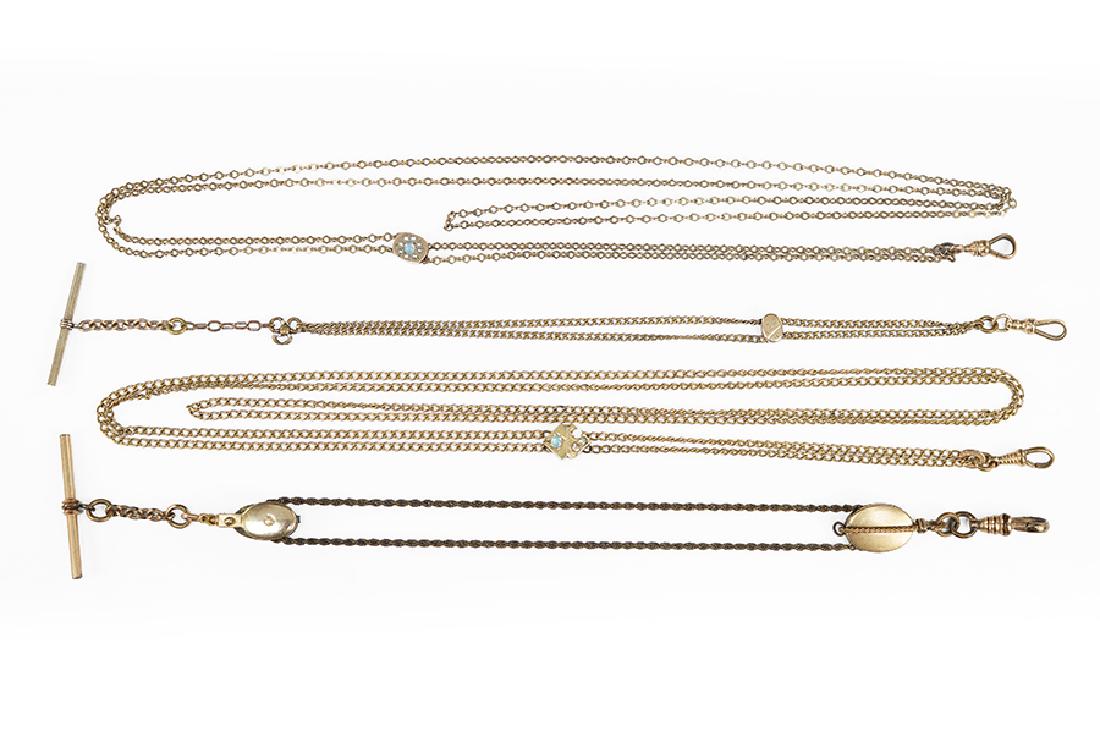 Two Victorian Goldfilled Slide Necklaces. (1 of 1)