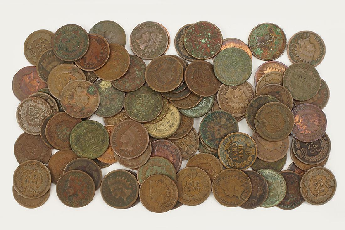 A Group Of Indian Head Pennies. (1 of 1)