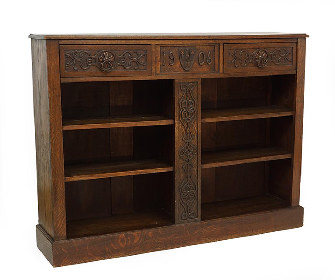 An English Carved Oak Bookcase. (1 of 1)