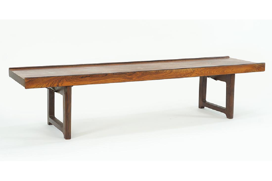 A Krobo Bench.: A Krobo Bench. Torbjorn Afdal, Mellemstrands Trevareindistri for Bruksbo 14" x 59" x 14.5"