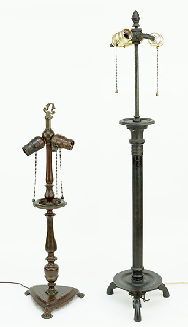 Two Patinated Bronze Table Lamps. (1 of 1)
