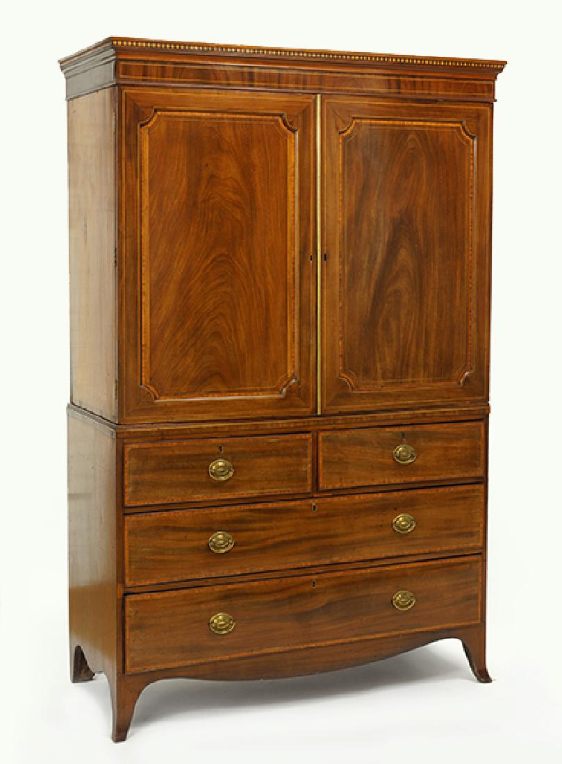 A Mahogany Linen Press. (1 of 11)