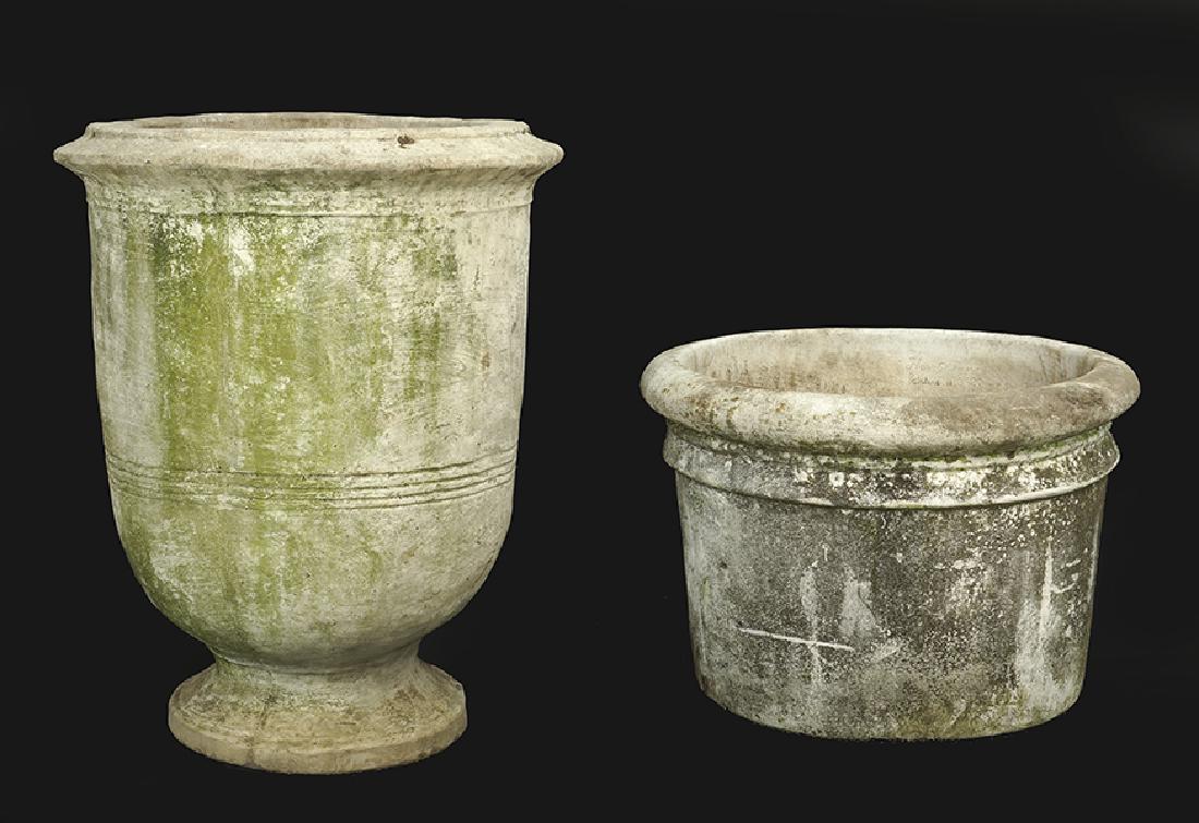 Two Concrete Garden Urns. (1 of 1)