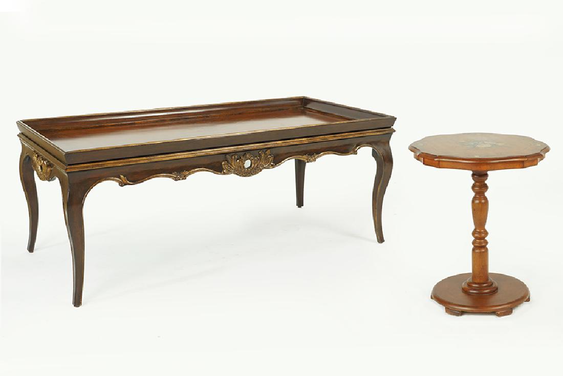 A Carved Wood Cocktail Table. (1 of 4)