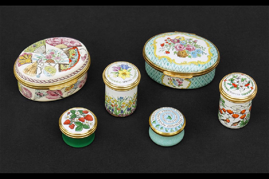 Six Halcyon Days Enamel Boxes. (1 of 2)